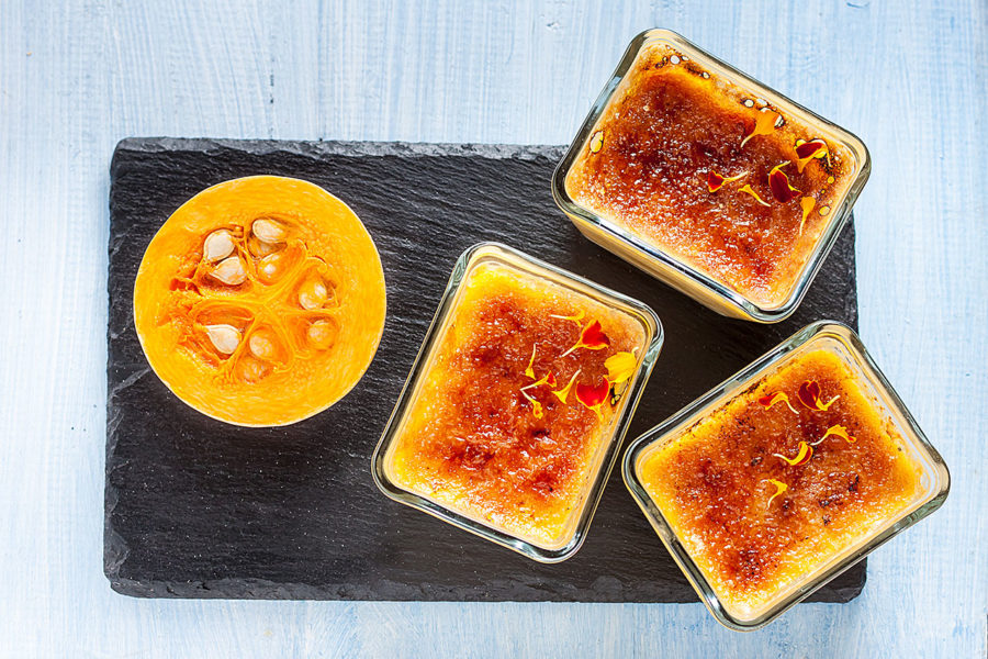 Rezept: Kürbis-Creme Brûlée (6P)